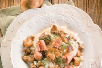 Ριζότο με μανιτάρια και λουκάνικα