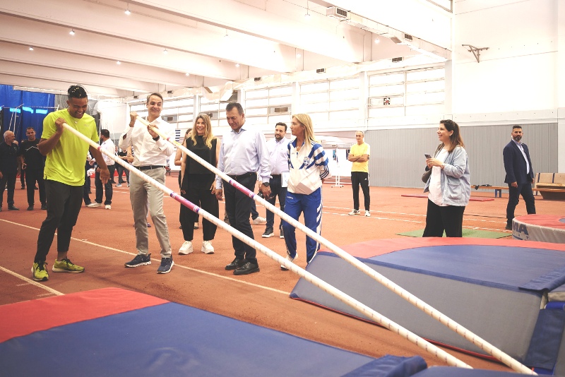 Ο Μητσοτάκης έκανε… προπόνηση στο ΟΑΚΑ με Καραλή και Τεντόγλου! (ΦΩΤΟ)