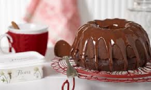 Κέικ σοκολάτα με γλάσο σοκολάτας