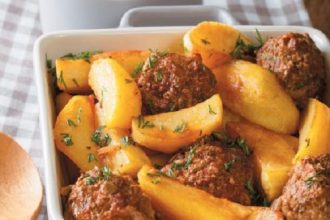 Κεφτεδάκια φούρνου με πατάτες