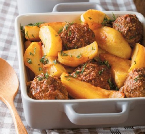 Κεφτεδάκια φούρνου με πατάτες