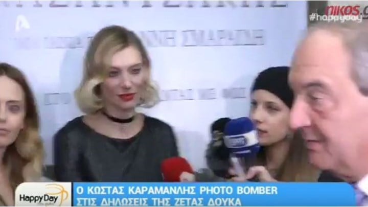 Από τα αμίμητα: Ο Κώστας Καραμανλής...διέκοψε τη συνέντευξη της Ζέτας Δούκα!