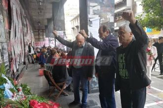 Πάτρα: Κατάθεση στεφάνου στο πρώην Παράρτημα από τον Βασίλη Χατζηλάμπρου - ΦΩΤΟ