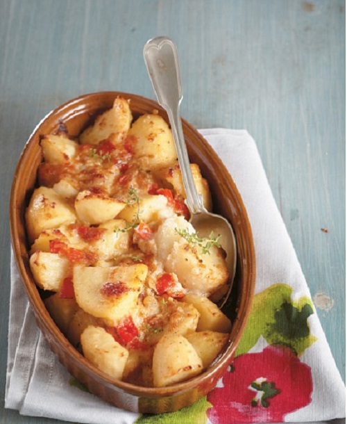 Πατάτες με μπίρα, κεφαλοτύρι και θυμάρι