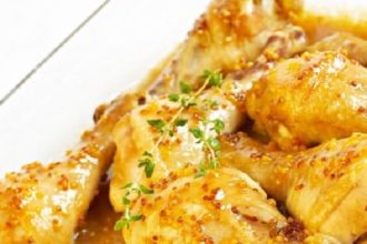 Μπουτάκια κοτόπουλου με σάλτσα μουστάρδας