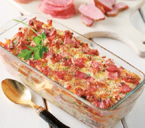 Σουφλέ με αλλαντικά και τυριά