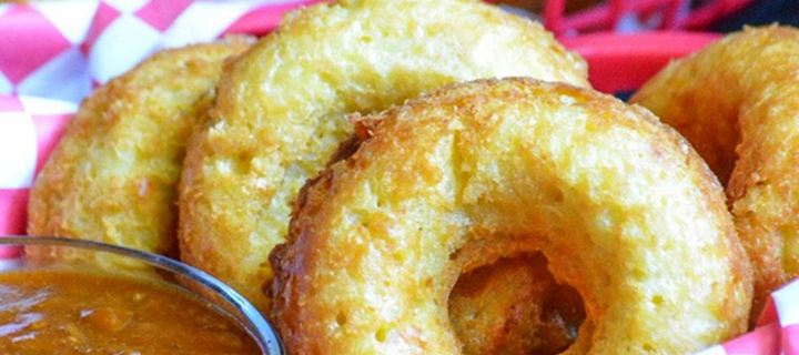 Νόστιμα αλμυρά ντόνατς με τυρί και ζαμπόν