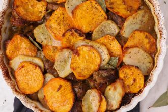 Χοιρινό με γλυκοπατάτες στο φούρνο