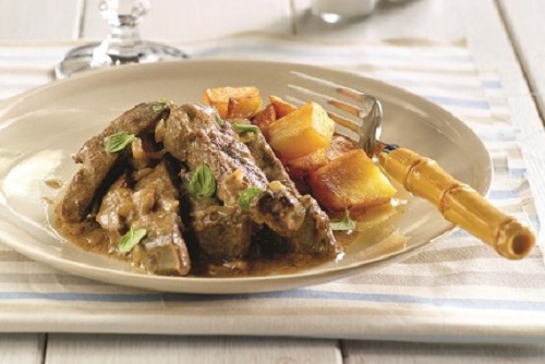 Συκώτι μοσχαρίσιο γλυκοκρασάτο