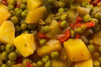 Αρακάς με γλυκοπατάτα