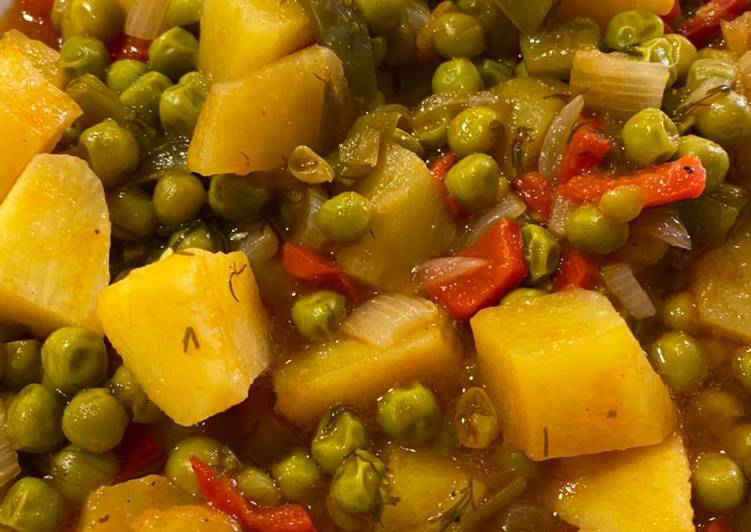 Αρακάς με γλυκοπατάτα