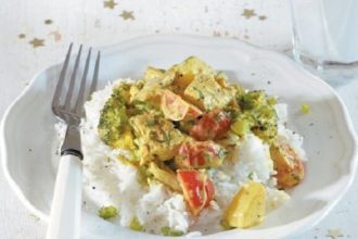 Κοτόπουλο με λαχανικά και κάρι