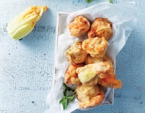 Κολοκυθοανθοί γεμιστοί με φέτα