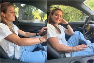 Ξετρελαμένη με την Porsche της!