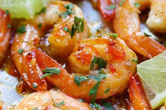 Γαρίδες με κόλιανδρο και λάιμ