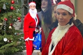 Η Βάνα Μπάρμπα επισκέφτηκε νοσοκομείο ντυμένη Άγιος Βασίλης