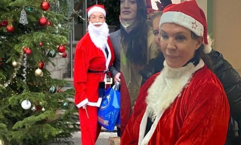 Η Βάνα Μπάρμπα επισκέφτηκε νοσοκομείο ντυμένη Άγιος Βασίλης