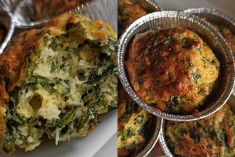 Αλμυρά muffins με σπανάκι