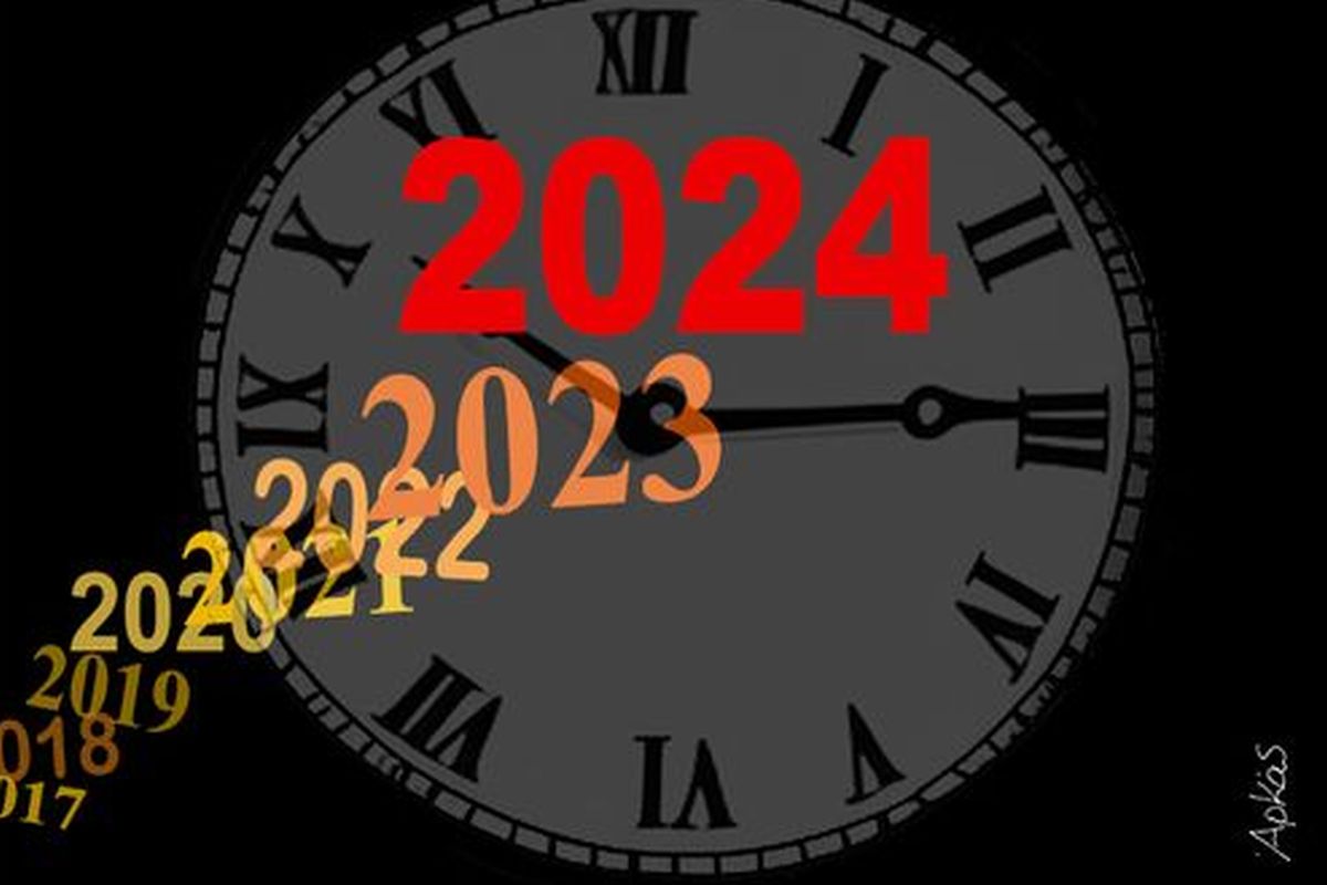 Αρκάς: Το πρώτο σκίτσο του 2024 για τον λαίμαργο χρόνο