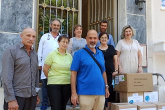 Διανομή υγειονομικού υλικού στο Άσυλο Ανιάτων από την Περιφέρεια