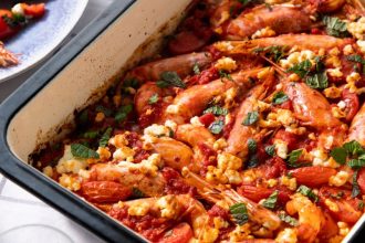 Γαρίδες φουρνιστές με φέτα