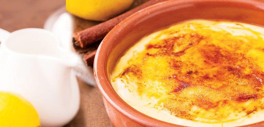 Ελαφριά κρεμ μπρουλέ με λεμόνι