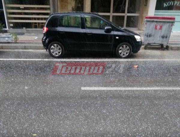 "Ασπρισε" η Πάτρα από το χαλάζι (ΦΩΤΟ-ΒΙΝΤΕΟ)