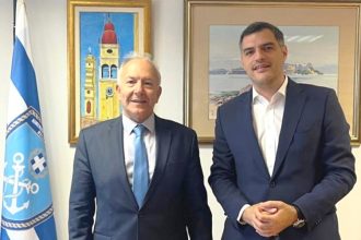Συνάντηση του πολιτευτή Αχαΐας ΝΔ Ανδρέα Τσώκου με τον Υφυπουργό Ναυτιλίας και Νησιωτικής Πολιτικής Στέφανο Γκίκα