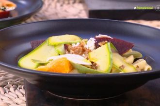 Παντζαροσαλάτα με πέννες και ανθότυρο