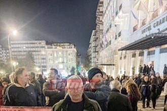 Στην πρώτη γραμμή του συλλαλητηρίου ο Πρόεδρος του Αγροτικού Συλλόγου Αιγίου (ΦΩΤΟ)