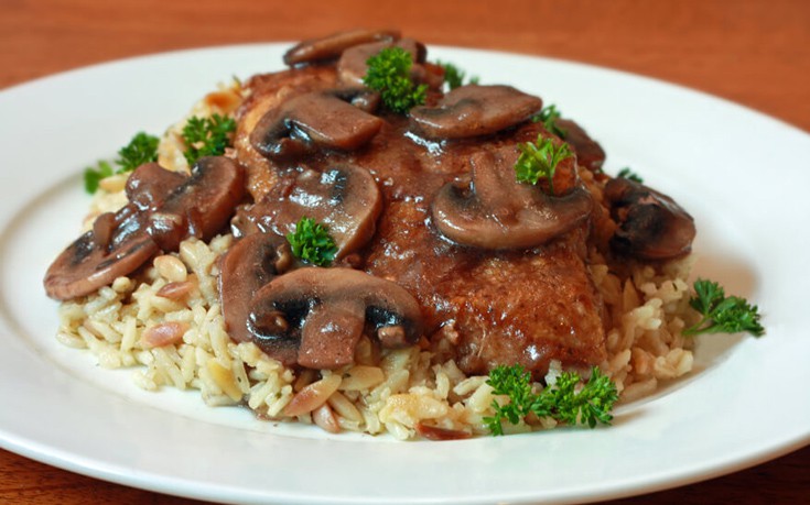 Κοτόπουλο μαρσάλα με ρύζι