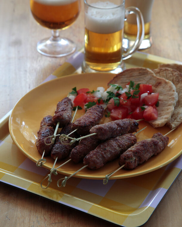 Χοιρινά κεμπάπ στο γκριλ