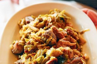 Χοιρινή πρασοτηγανιά