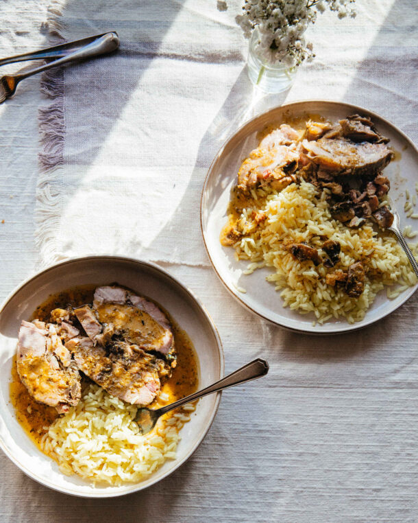 Χοιρινό ρολό με μανιτάρια