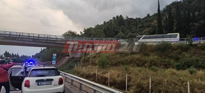 Πατρών-Κορίνθου: Αμφιδρόμηση στο ύψος του Ελαιώνα λόγω κακοκαιρίας (ΒΙΝΤΕΟ)