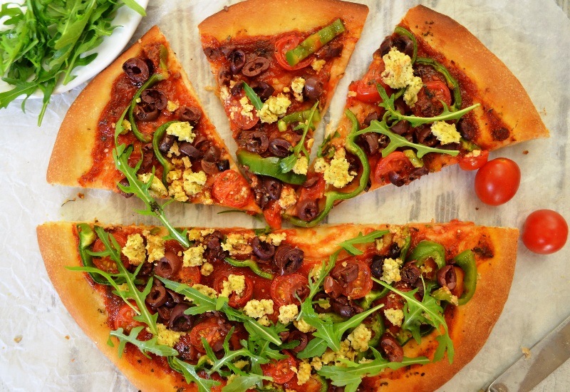 Homemade πίτσα για vegans