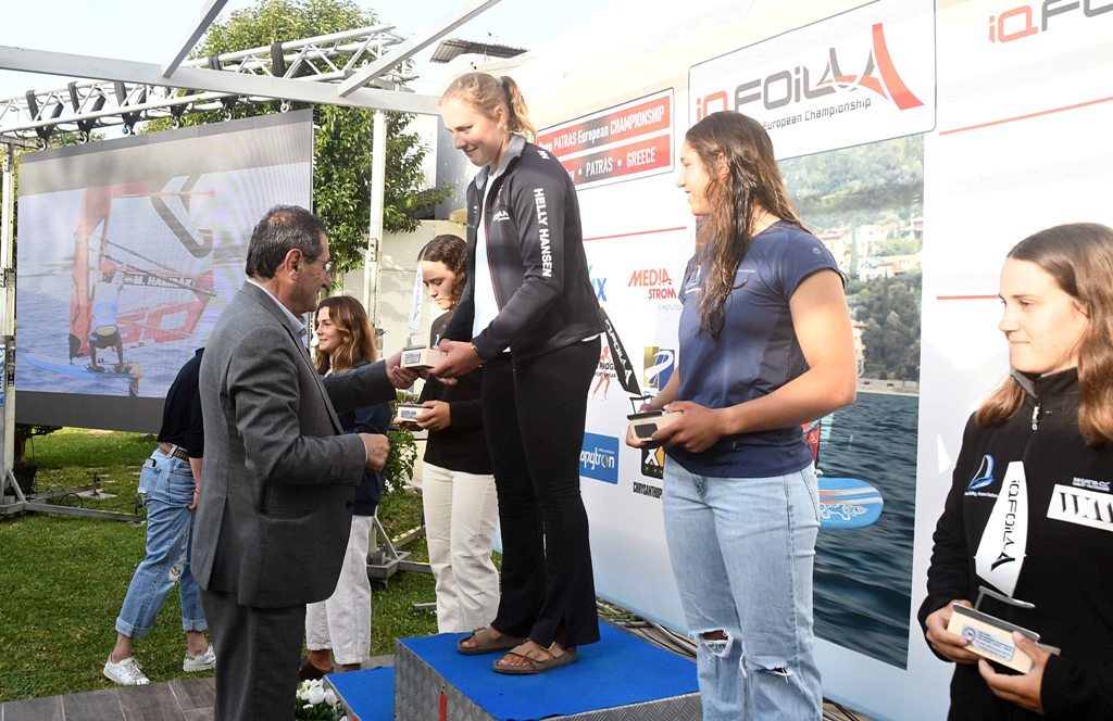 Ο Κώστας Πελετίδης στην τελετή λήξης του πανευρωπαϊκού Πρωταθλήματος IQFoil & στη γιορτή του Πήγασου Μπεγουλακίου