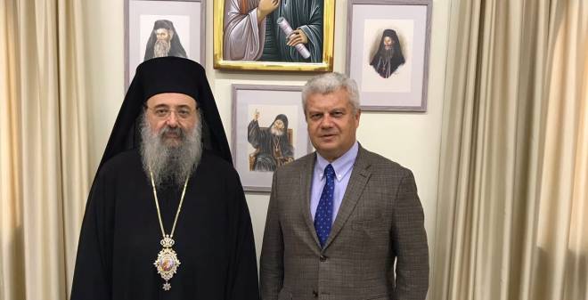 Στον Μητροπολίτη Πατρών ο νέος πρόεδρος του ΕΑΠ & ο Διοικητής της 5ης Περιφερειακής Διοικήσεως Λιμενικού Σώματος