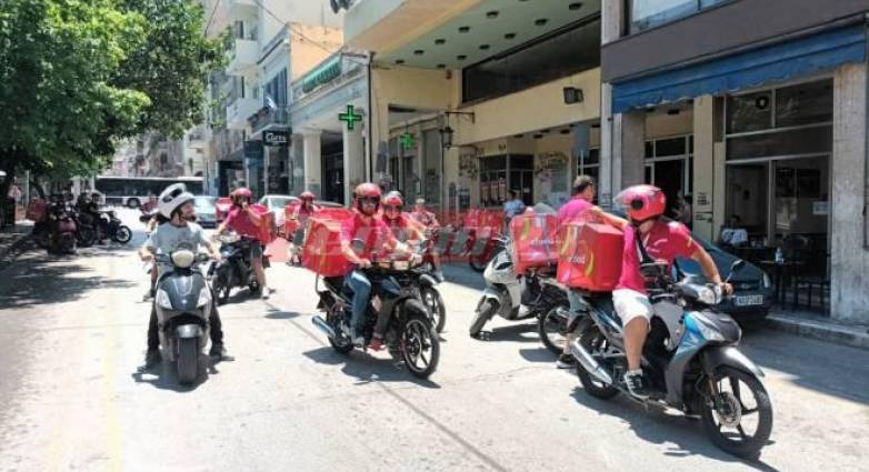 Πάτρα: Οι ντελιβεράδες μετέχουν στην απεργία της 9ης Νοεμβρίου