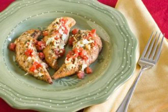 Κοτόπουλο με φέτα και ντομάτα