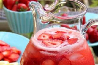 Λεμονάδα με φράουλα, σπιτική