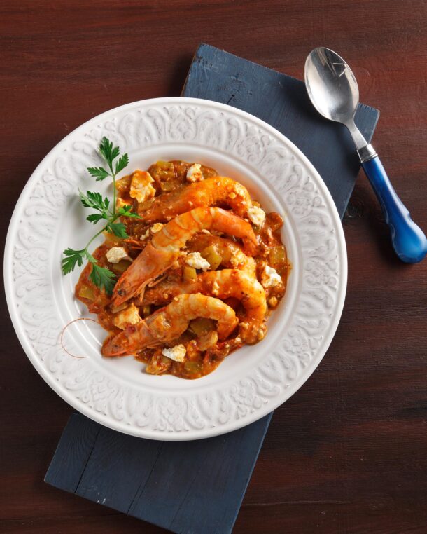 Γαρίδες σαγανάκι