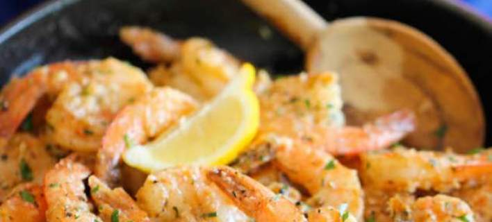 Γαρίδες με σκόρδο, στο τηγάνι