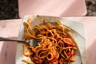 Γαριδομακαρονάδα με ούζο