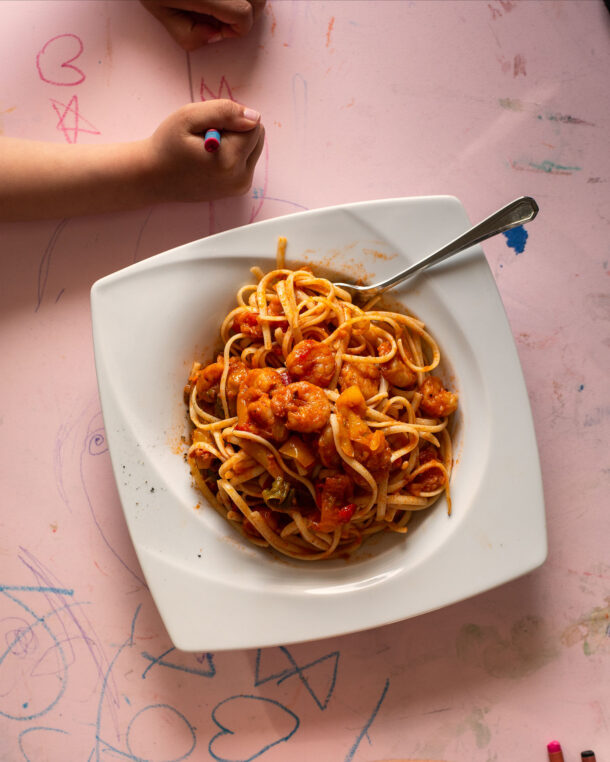 Γαριδομακαρονάδα με ούζο