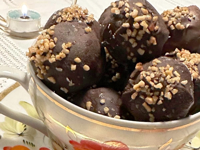 Σοκολατάκια κάστανο - φουντούκι