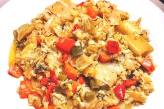 Πρασόρυζο με λαχανικά