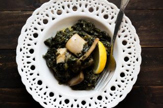 Σουπιές με σπανάκι