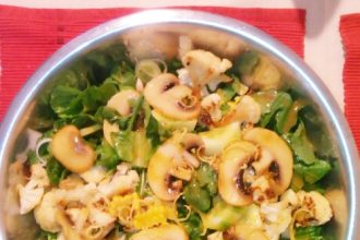 Σαλάτα με σοταρισμένο κουνουπίδι & μανιτάρια!