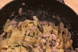 Παπαρδέλες με κοτόπουλο αλά κρέμ!